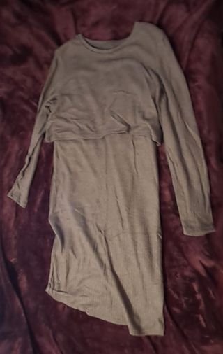 Vestido premamá/lactancia gris talla L