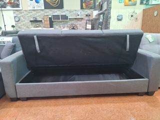 Sofá Cama Keyla 210cm Gris con Arcón