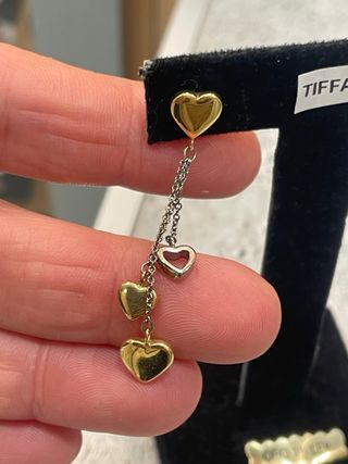 Pendientes Tiffany & Co. Oro Corazones Largos