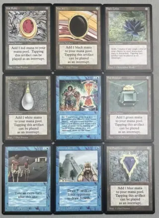 Magic Power Nine Proxy Black Lotus Mox Set