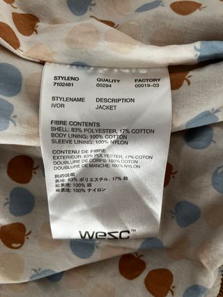 Chaqueta Bomber WESC Satén Corazón