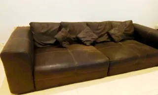 Sofá 4 plazas + Puff + 3 cojines