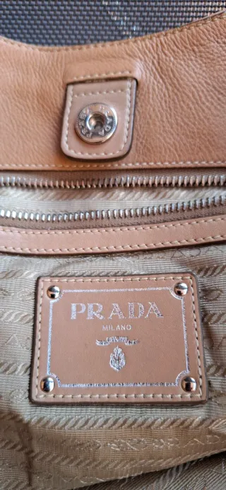 Borsa Prada cammello pelle catena