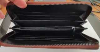 Portafogli donna trapuntato marrone