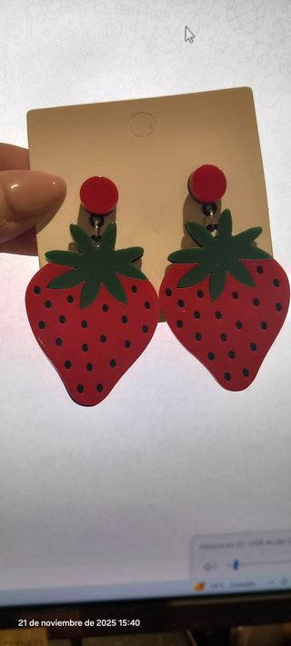 Pendientes de fresa