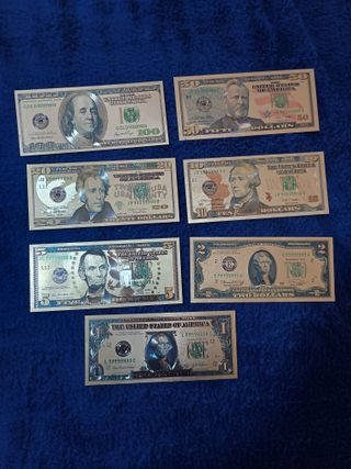 SERIE 7 BANCONOTE IN DOLLARI U.S.A. AMERICANI