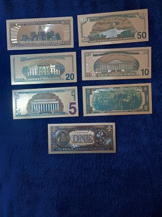 SERIE 7 BANCONOTE IN DOLLARI U.S.A. AMERICANI