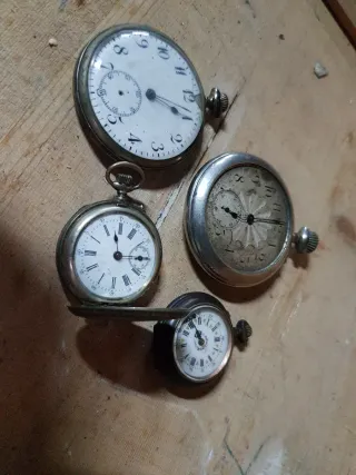 Lote 4 relojes de bolsillo antiguos