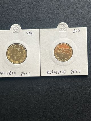 Lote 5 monedas Namibia 2025