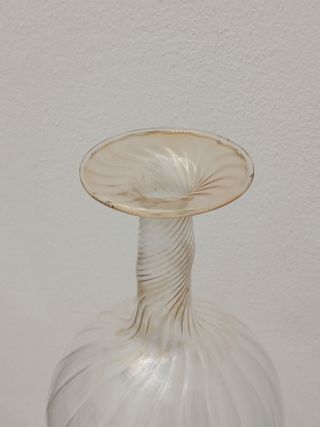 Vaso vintage vetro soffiato oro trasparente