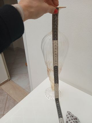 Vaso vintage vetro soffiato oro trasparente