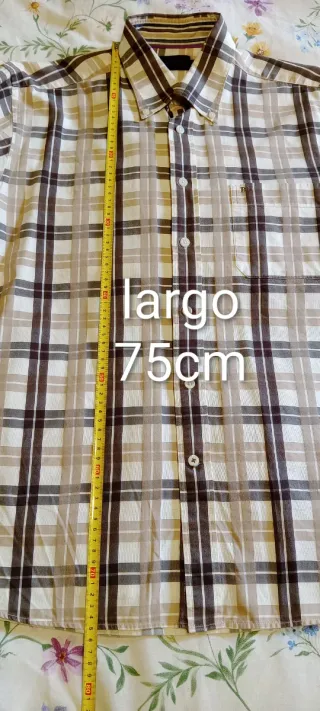 Camisa Pedro del Hierro cuadros beige y marrón