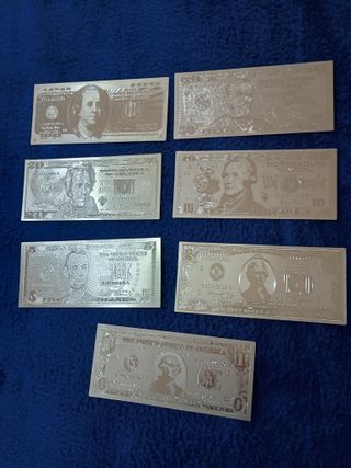 DOLLARI U.S.A. SERIE 7 PZ LAMINA D'ORO