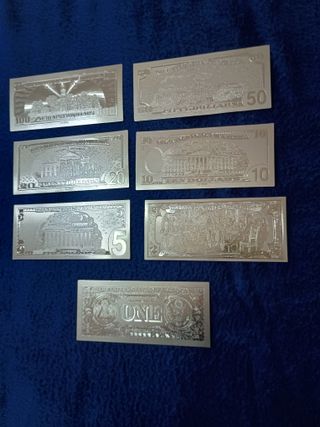 DOLLARI U.S.A. SERIE 7 PZ LAMINA D'ORO