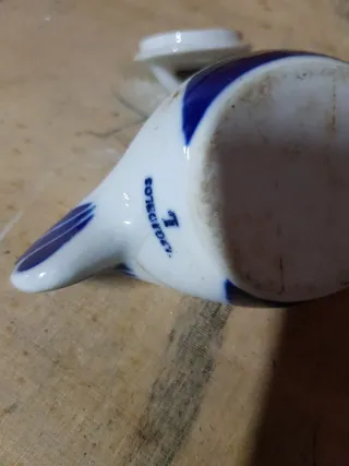 Recuerdo Cerámica Sargadelos Pájaro Azul