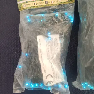 Catena Luminosa Blu Mini Bulbi 7 Metri