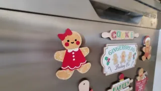 Lote 12 tablitas con Imanes navideñas  Decorativas