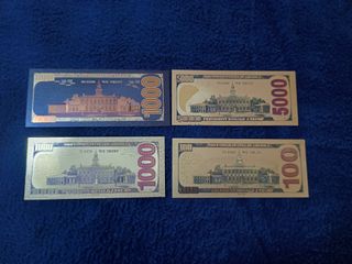 SERIE TRUMP U.S.A. 4 PZ LAMINA D'ORO COLORATA