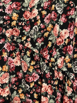 Vestido largo flores Stradivarius