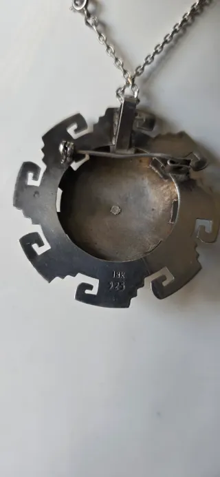 Collar Plata y Oro 18k colgante antiguo peru