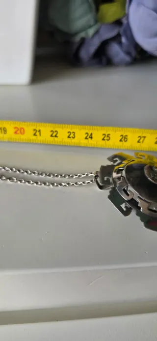 Collar Plata y Oro 18k colgante antiguo peru