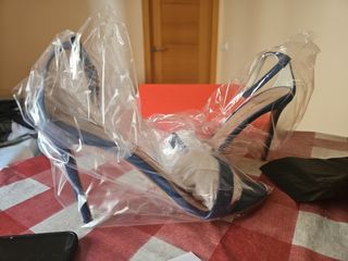 Sandalias Daisy Talla 40 Azul/Blanco