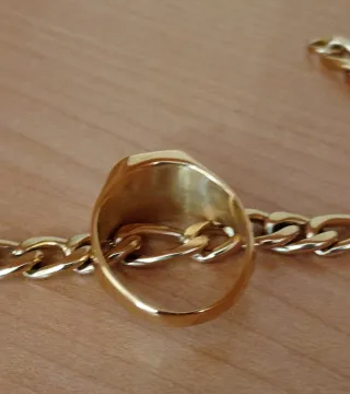 Conjunto de hombre: pulsera y anillo