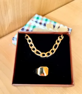 Conjunto de hombre: pulsera y anillo