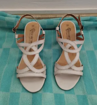Sandalias Roger Milton Blancas Talla 39