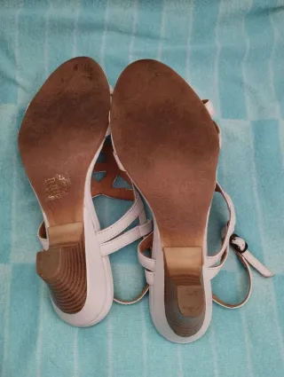 Sandalias Roger Milton Blancas Talla 39