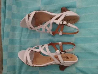 Sandalias Roger Milton Blancas Talla 39