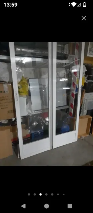 2 Puertas correderas de 60x202 cm aluminio