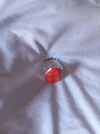 Anillo Plata Ley 925 con Piedra Roja