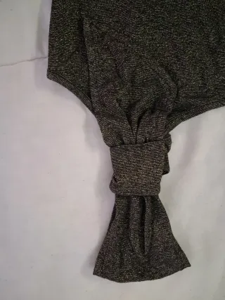 Blusa Top Fiesta Marrón Dorado