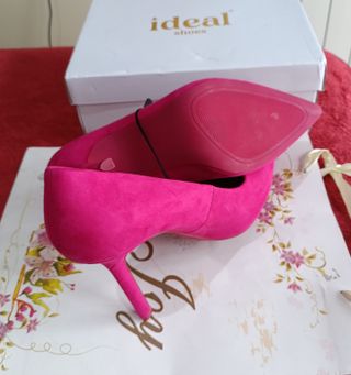 Zapatos tacón fucsia elegantes Talla 38