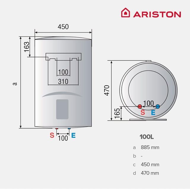 Ariston Lydos R - Termo Eléctrico 100L, Calentador