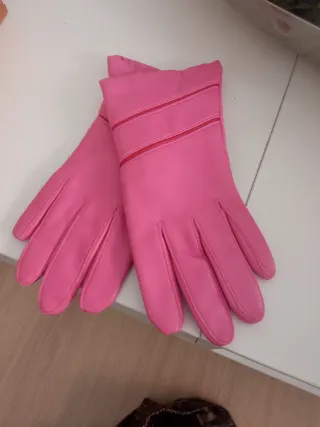 Guantes chica piel sintética forrados