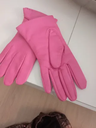Guantes chica piel sintética forrados