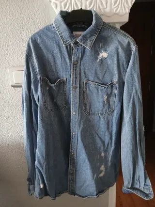 Pull&Bear Camisa Vaquera Talla S