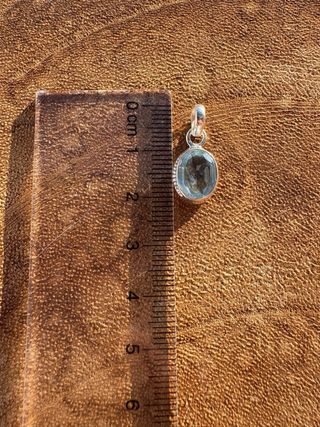 Colgante Plata Topacio Azul