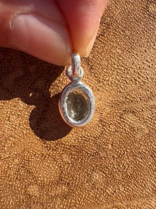 Colgante Plata Topacio Azul