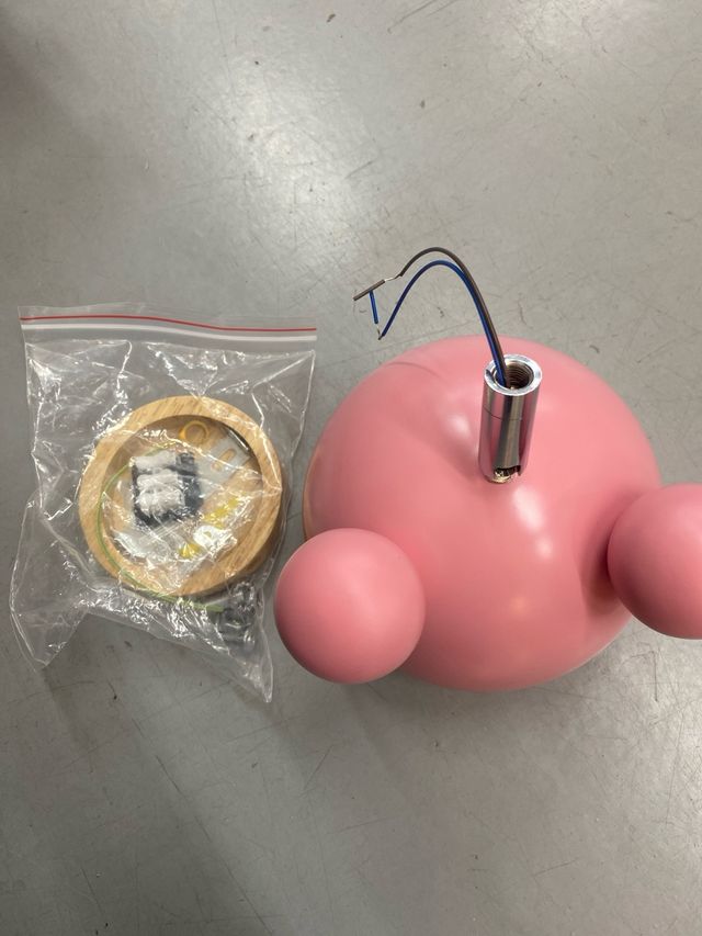 Lampada per Bambini in Legno Mickey Rosa