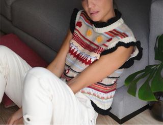 Chaleco apliques de Zara