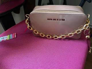 Borsa Agatha Ruiz de la Prada rosa e dorata