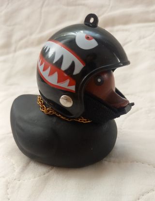 Paperella con casco e catenina