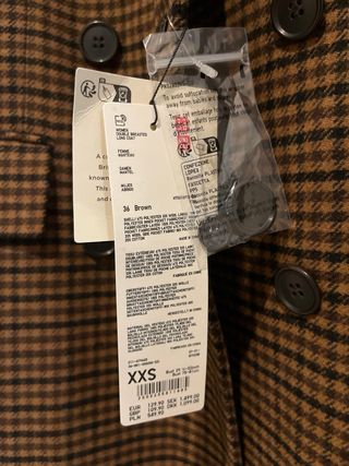 Abrigo largo cuadros UNIQLO mujer