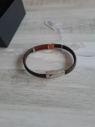 Pulsera Vizeroy Cuero Trenzado Hombre