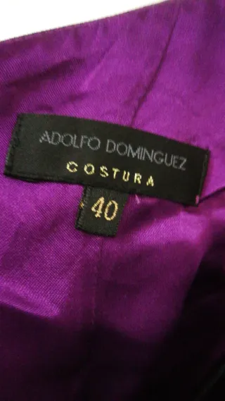 Vestido Adolfo Domínguez Negro y Berenjena