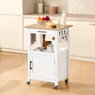 Carrello cucina con ruote e anta
