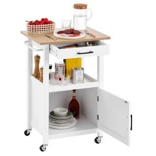 Carrello cucina con ruote e anta